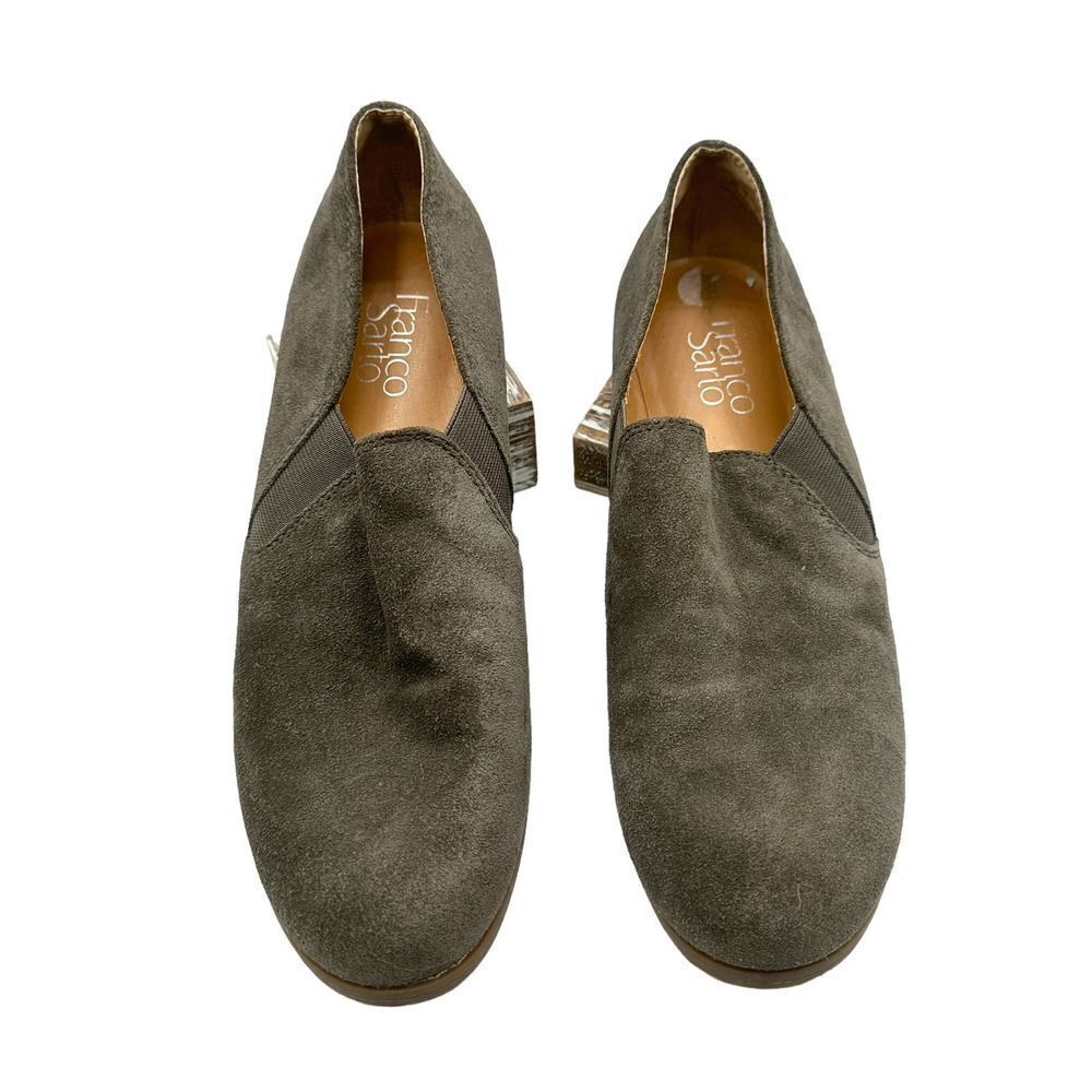 Franco Sarto Gray Suede Pardon Slip On Loafers Size 8